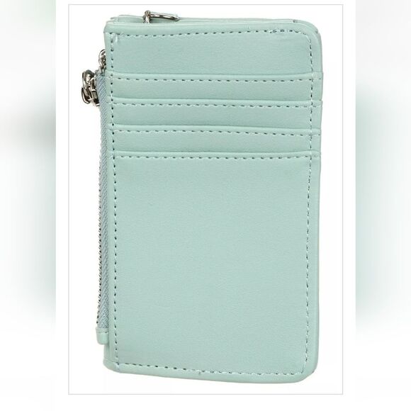 Steve Madden PVC Stone Keychain Wallet- Mint - Picture 3 of 8